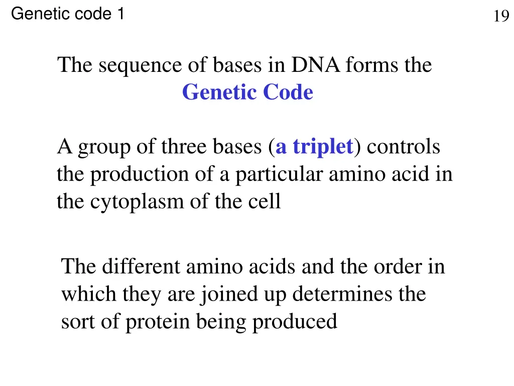 genetic code 1