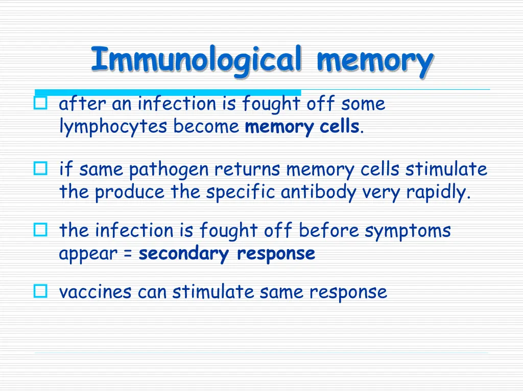 immunological memory