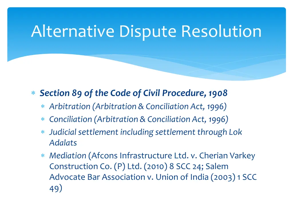 alternative dispute resolution