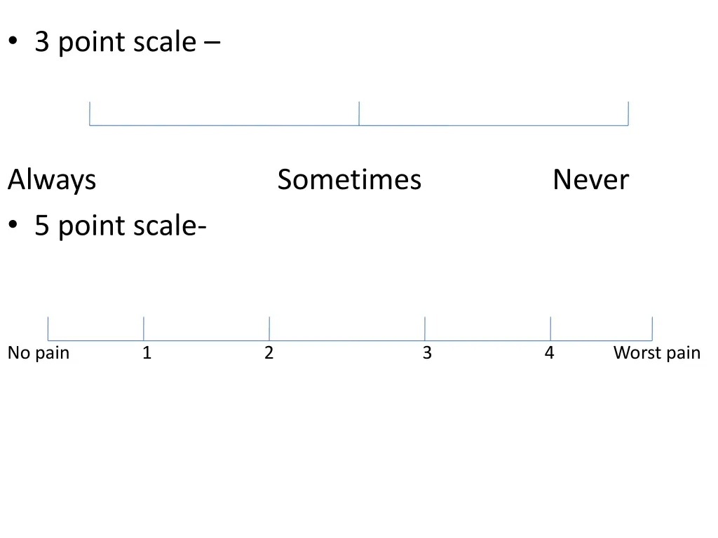 3 point scale