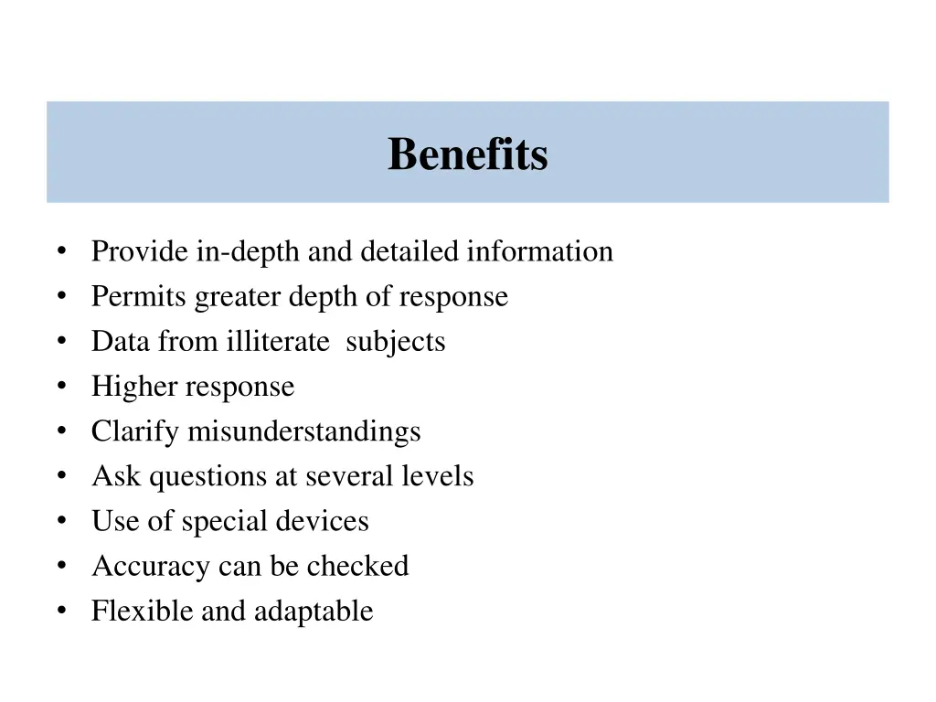 benefits
