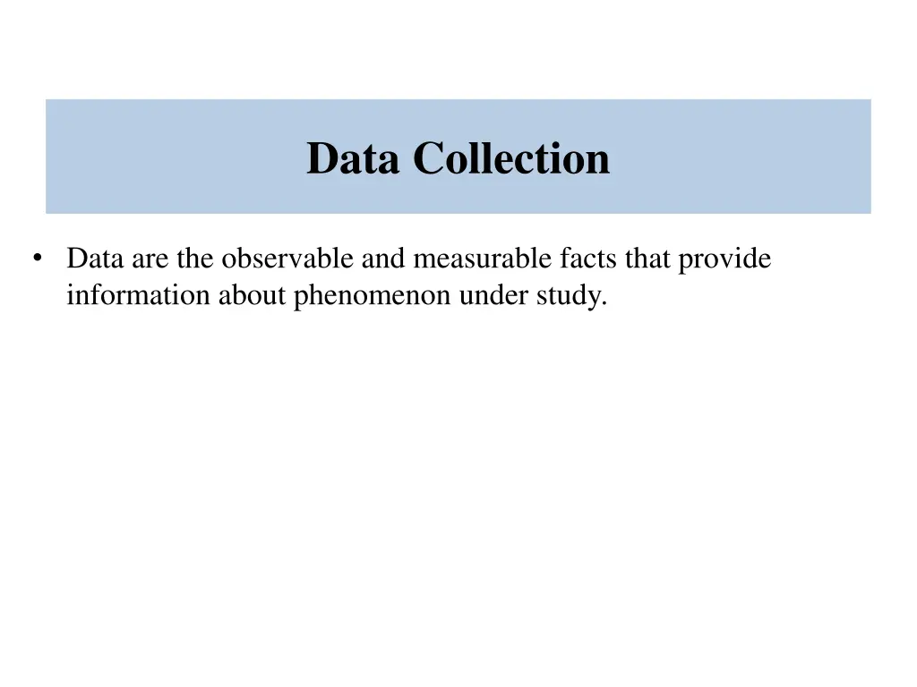 data collection