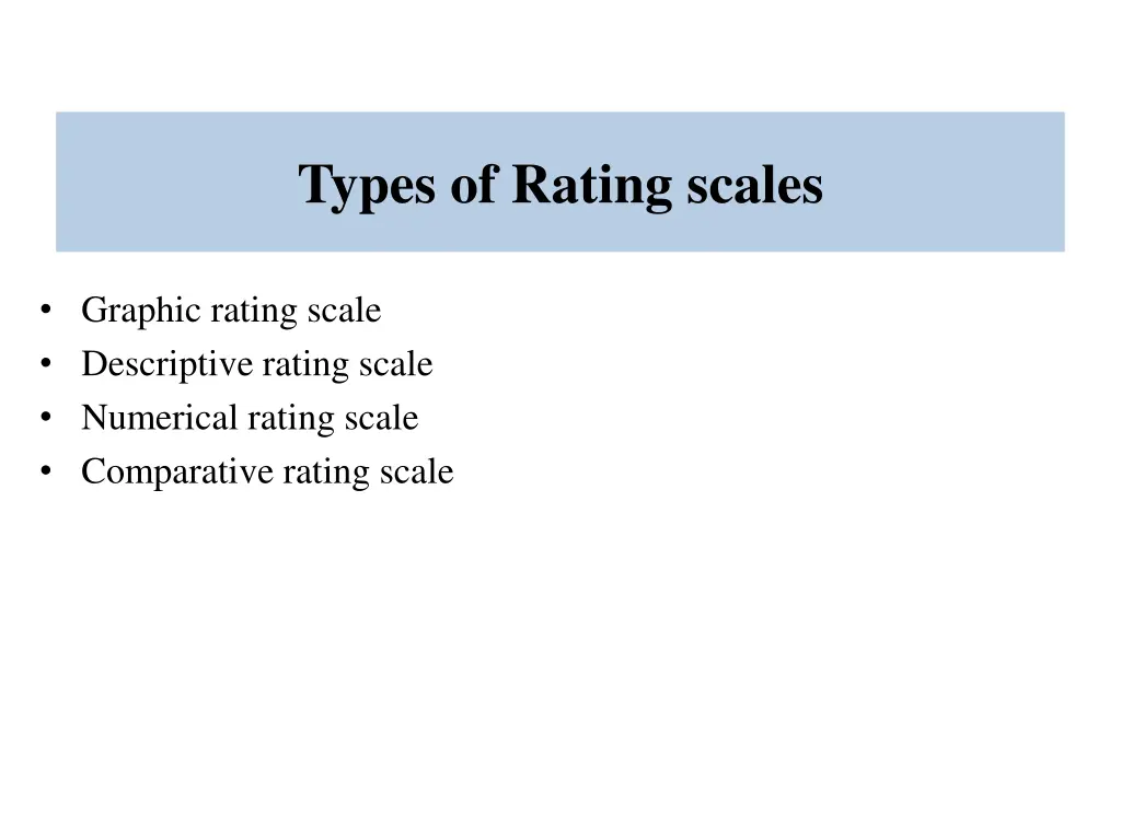 types of rating scales