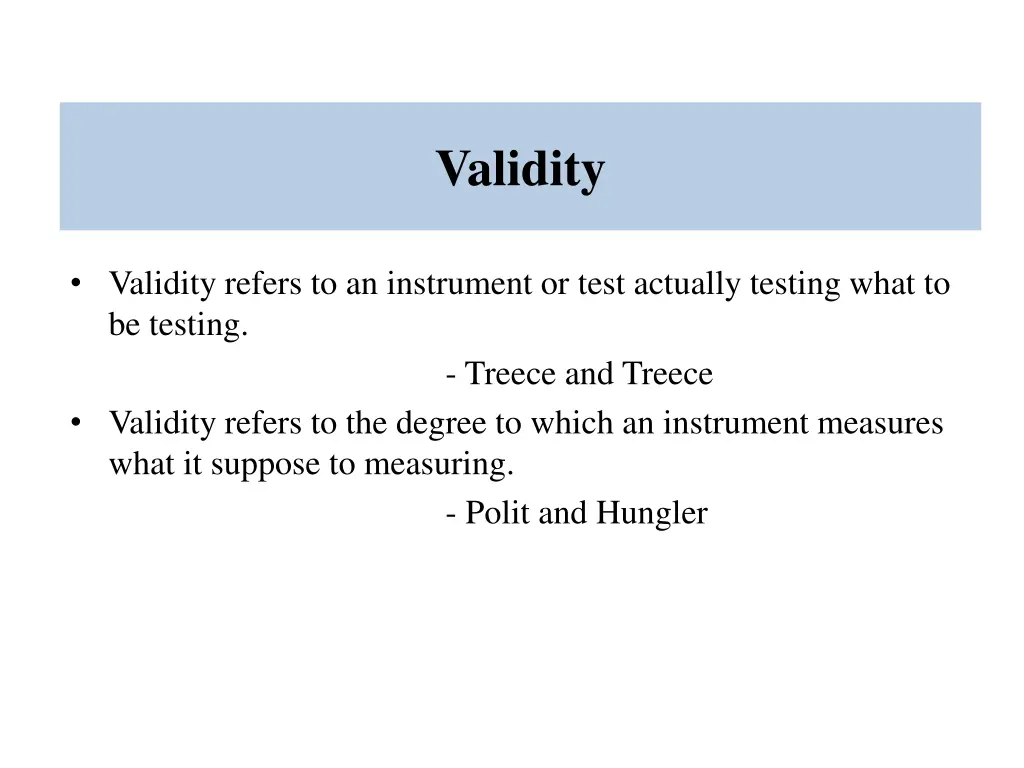 validity