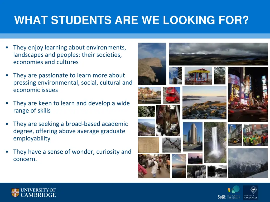 what students are we looking for