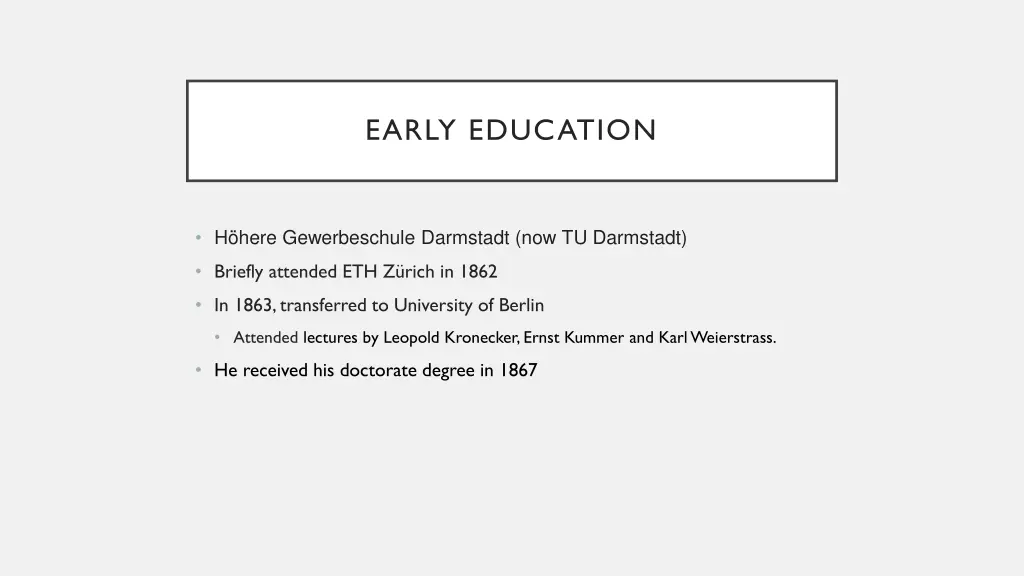 early education