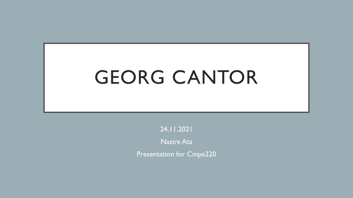georg cantor