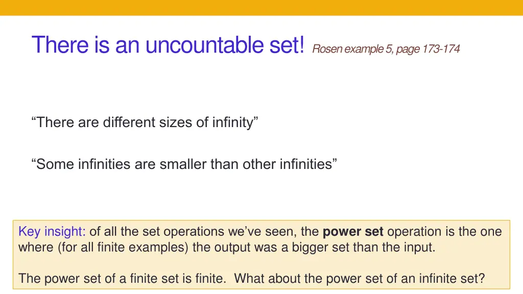 there is an uncountable set rosen example 5 page