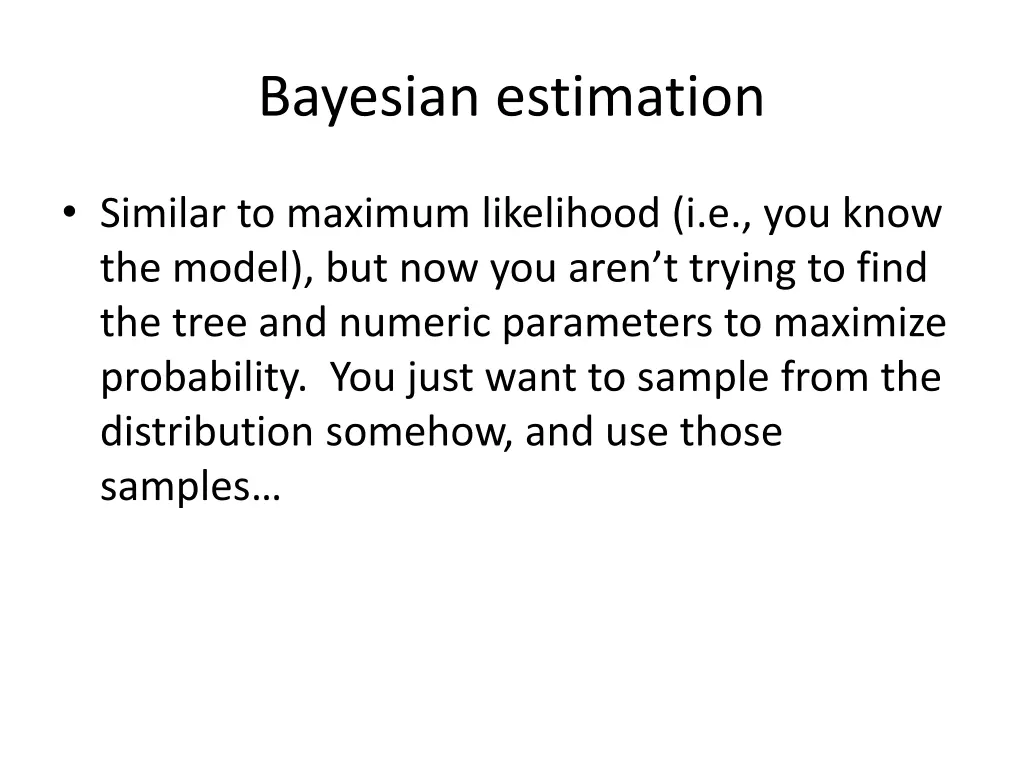 bayesian estimation