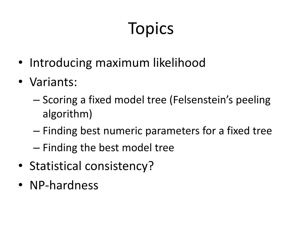 topics