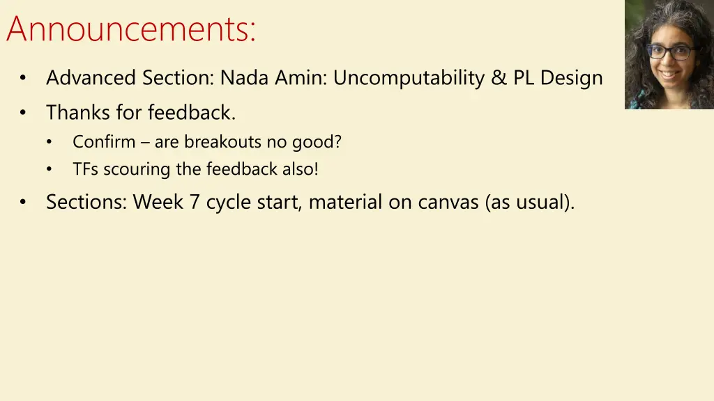 announcements