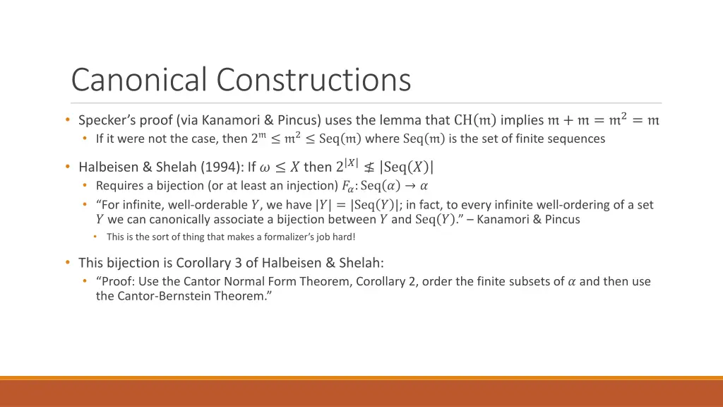 canonical constructions