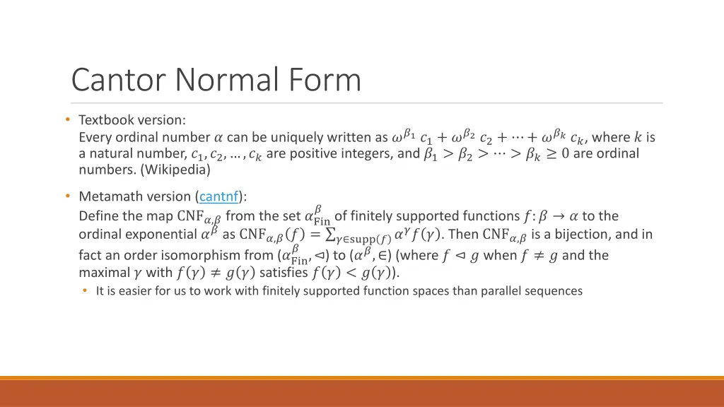 cantor normal form