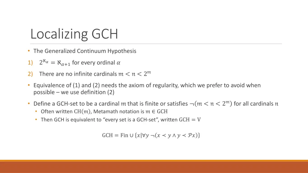 localizing gch