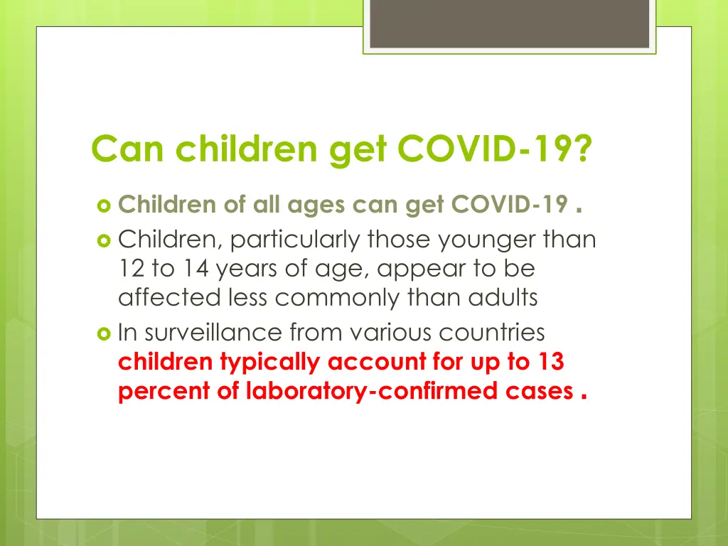 can children get covid 19
