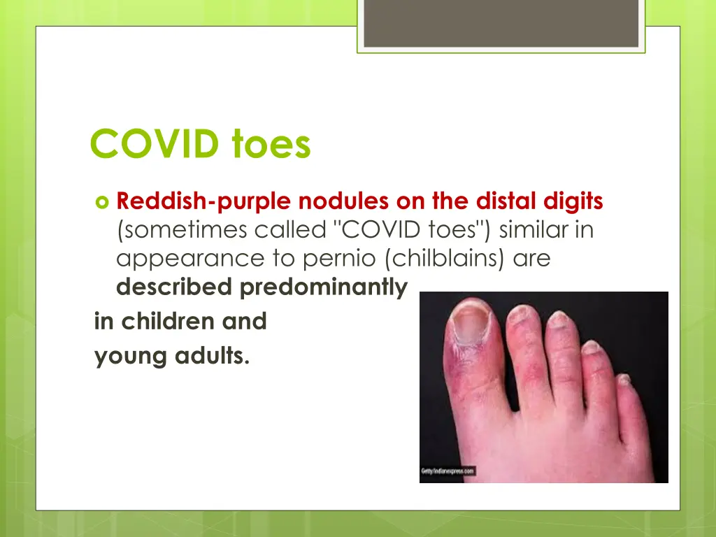 covid toes