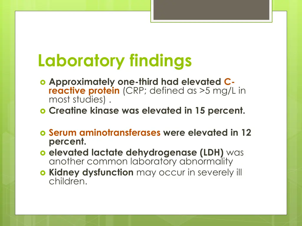 laboratory findings 1