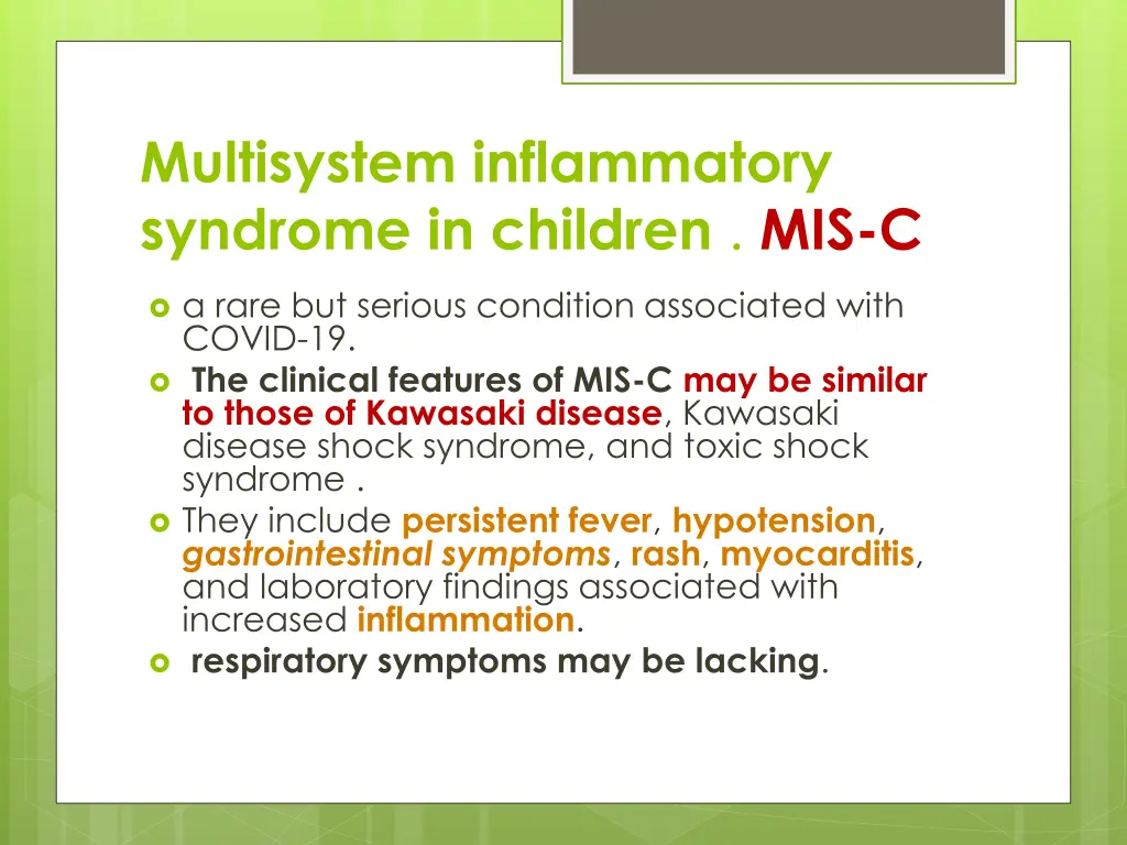 multisystem inflammatory syndrome in children