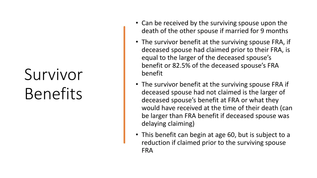 can be received by the surviving spouse upon
