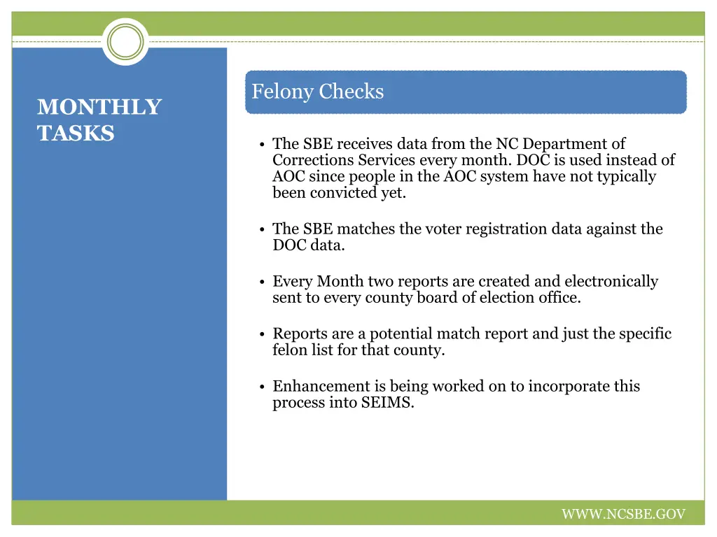 felony checks