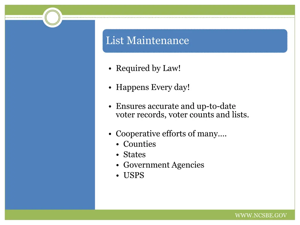 list maintenance