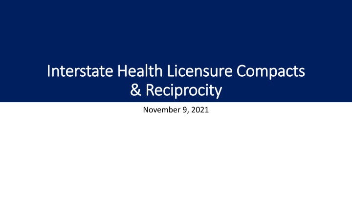 interstate health licensure compacts interstate