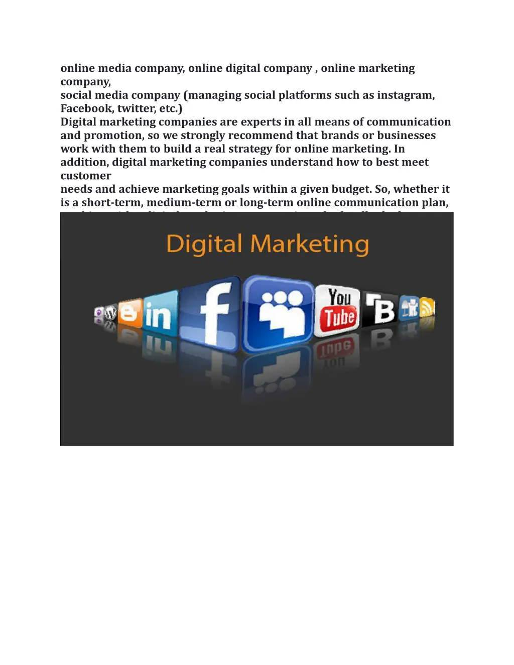 online media company online digital company