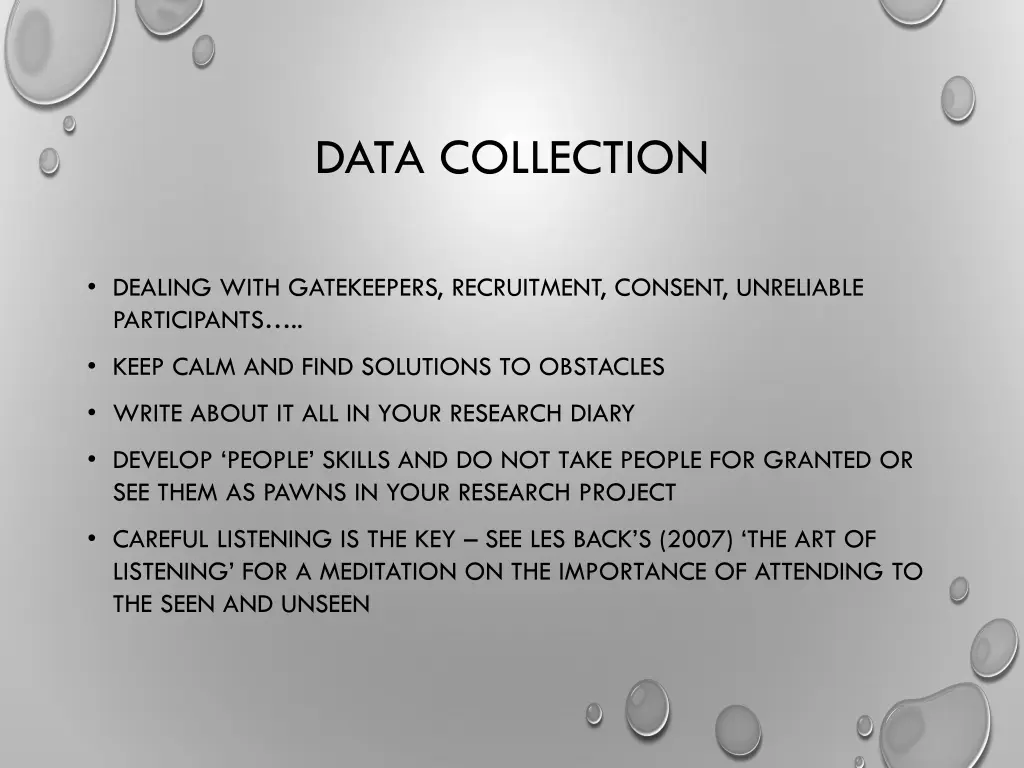 data collection