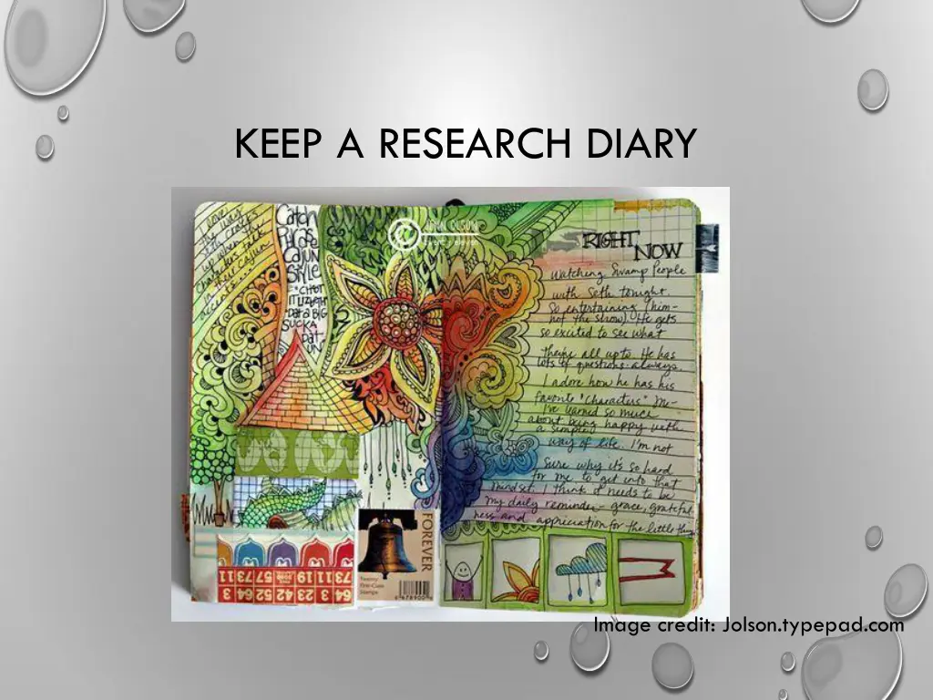 keep a research diary