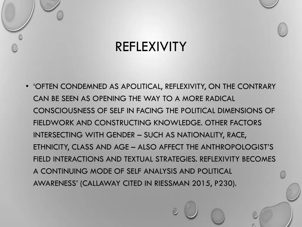 reflexivity 1