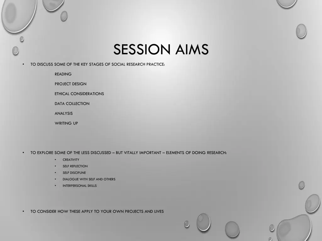 session aims