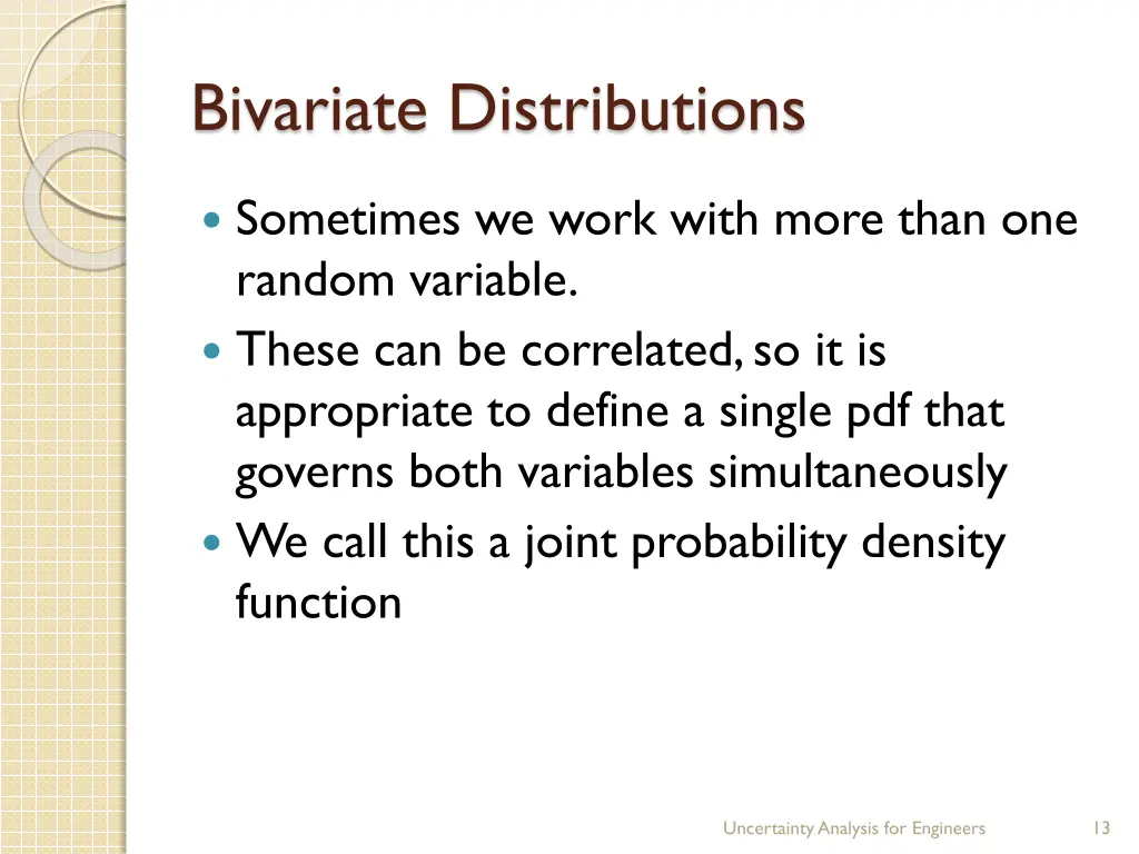bivariate distributions