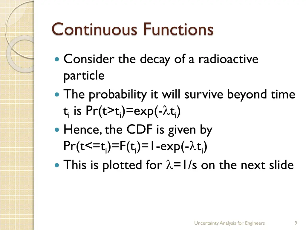 continuous functions