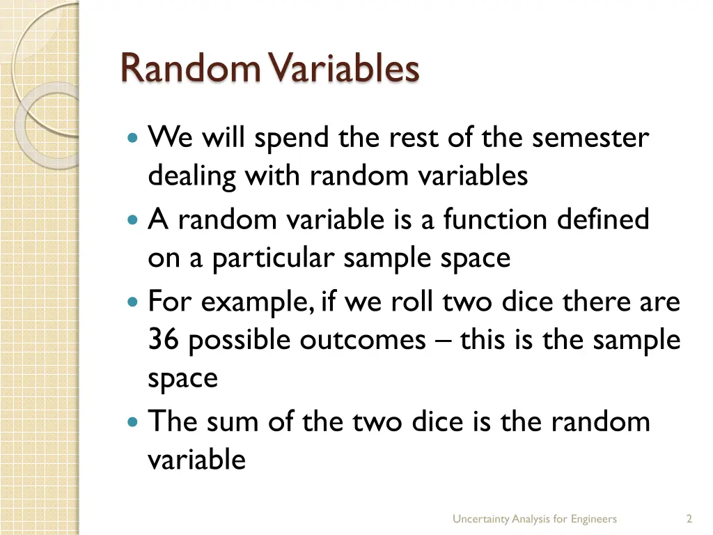 random variables