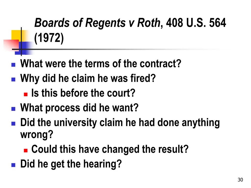 boards of regents v roth 408 u s 564 1972