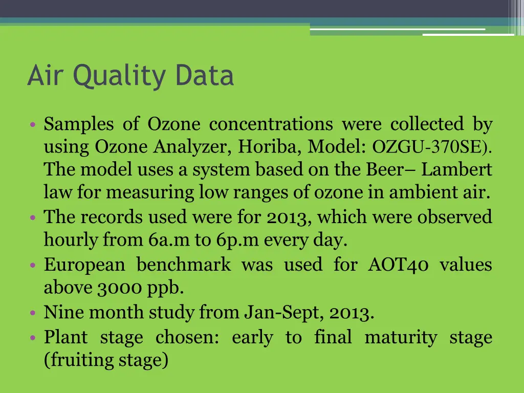 air quality data