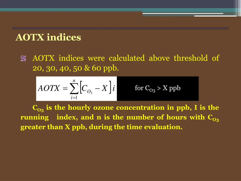 aotx indices