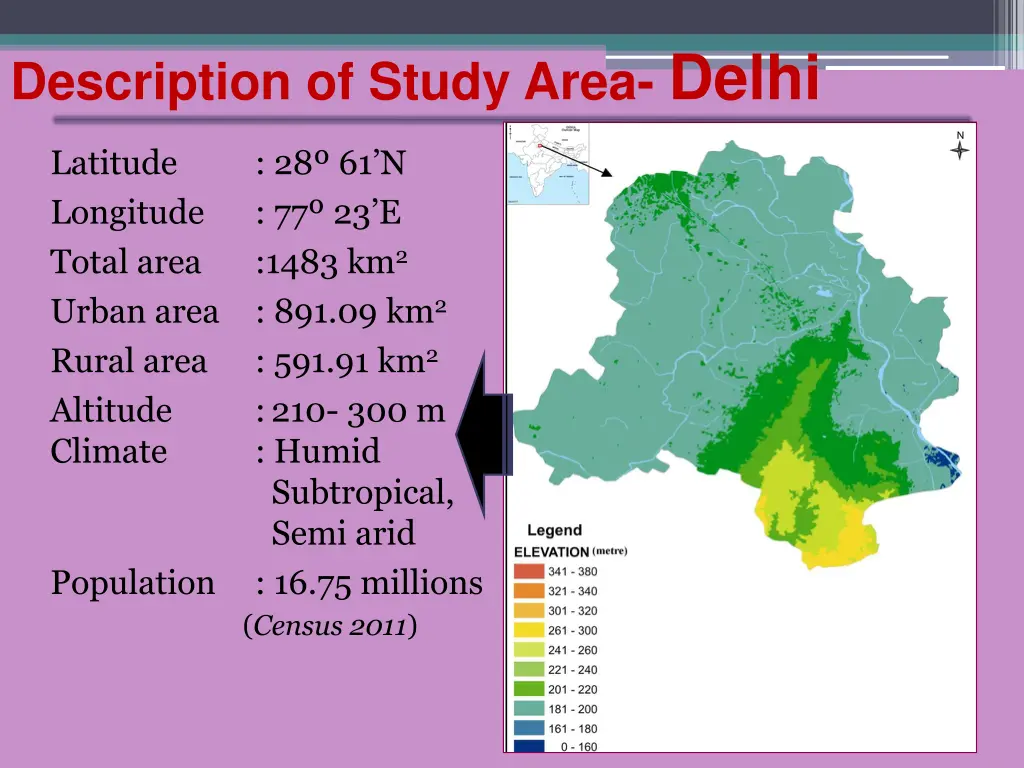 description of study area delhi