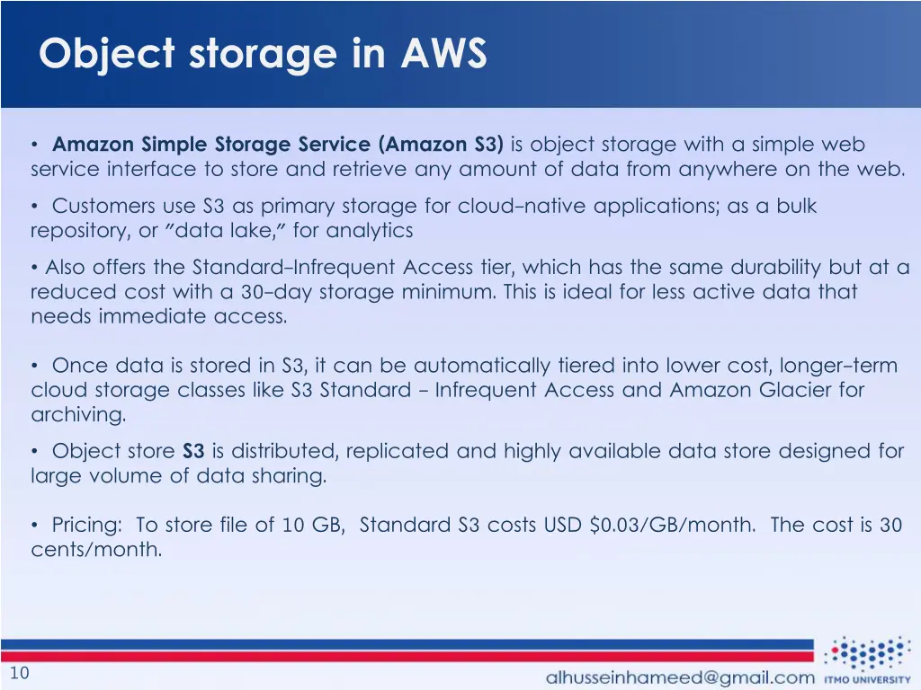 object storage in aws