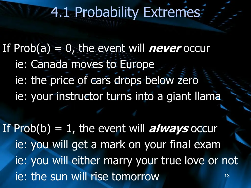 4 1 probability extremes