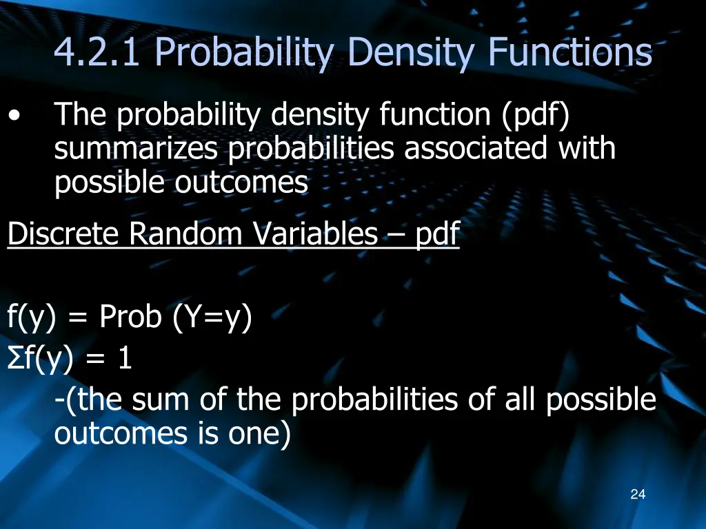 4 2 1 probability density functions