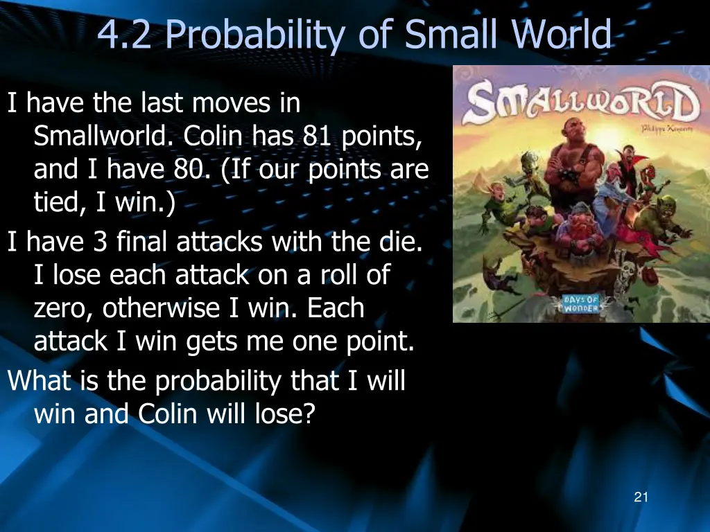 4 2 probability of small world
