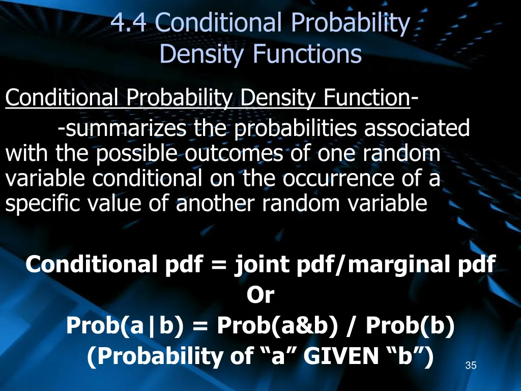 4 4 conditional probability density functions