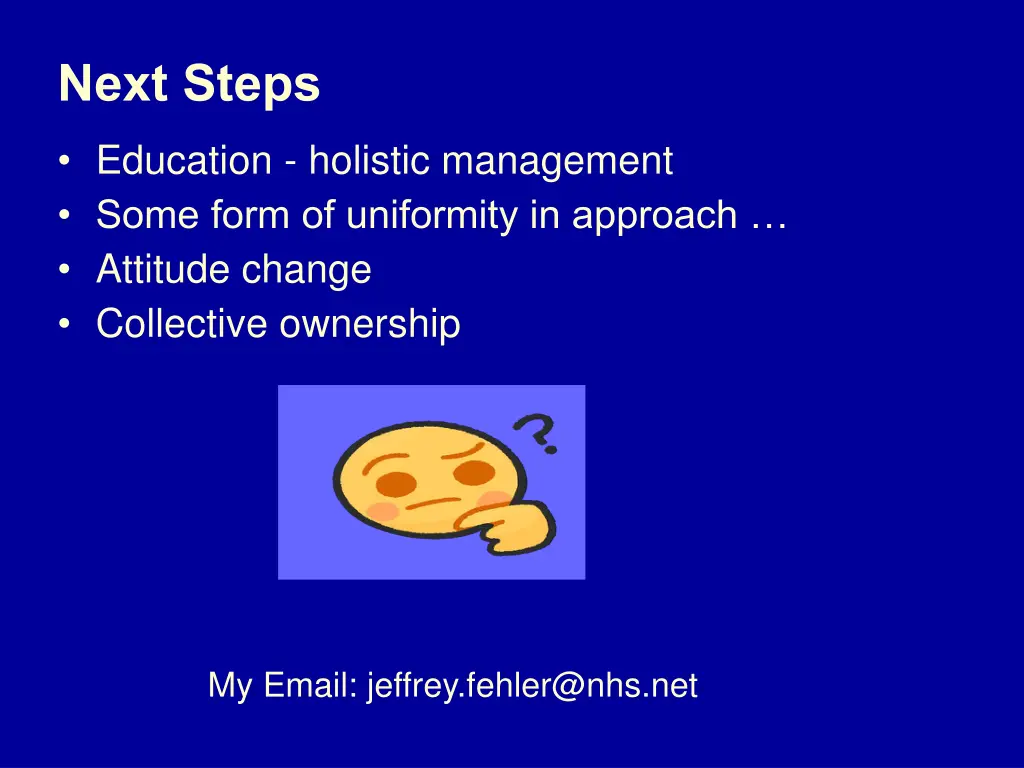 next steps