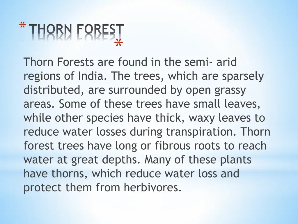 thorn forest