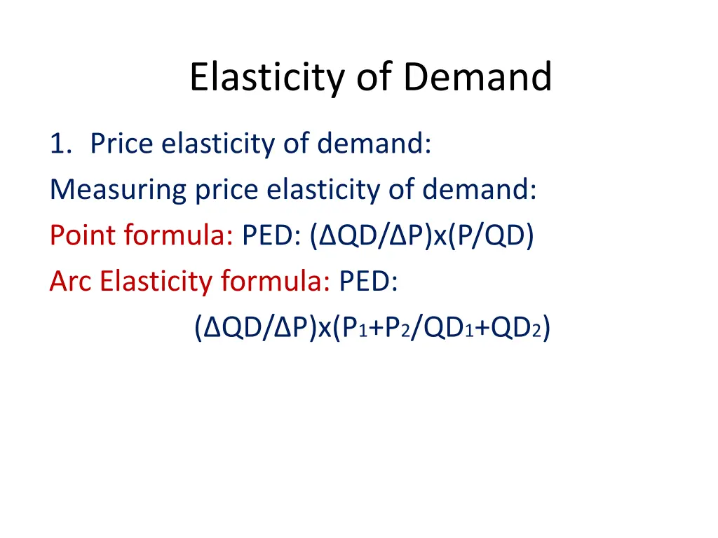 elasticity of demand 2