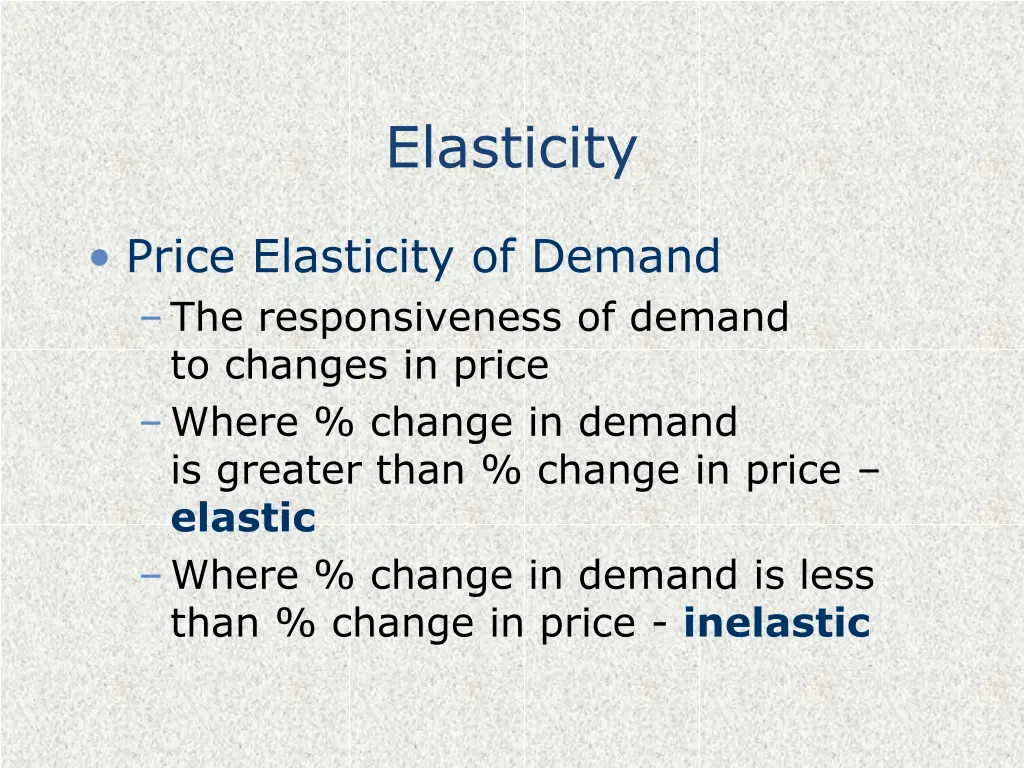 elasticity 1