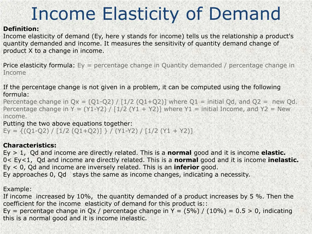 income elasticity of demand definition income
