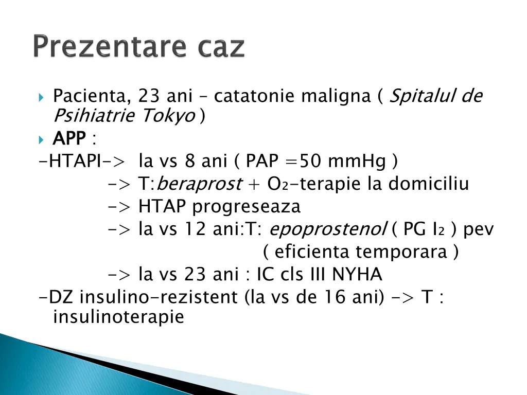 pacienta 23 ani catatonie maligna spitalul