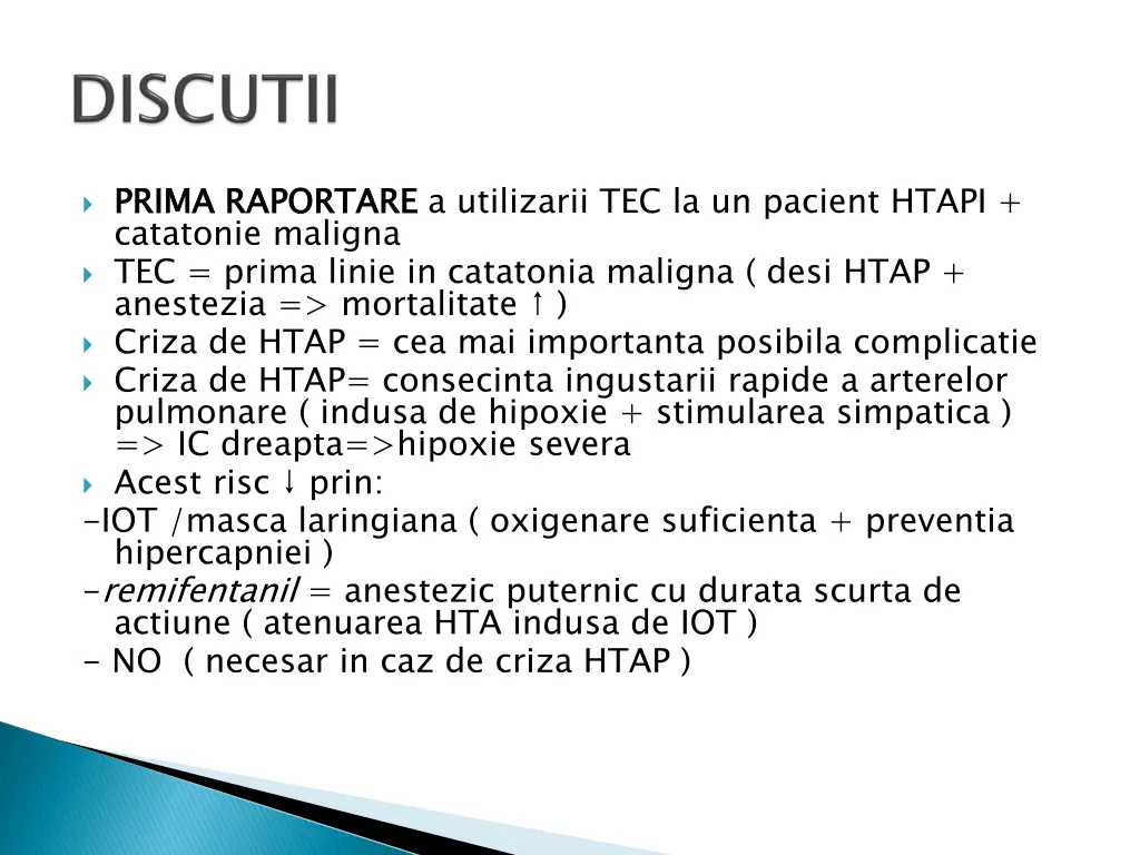 prima raportare catatonie maligna tec prima linie